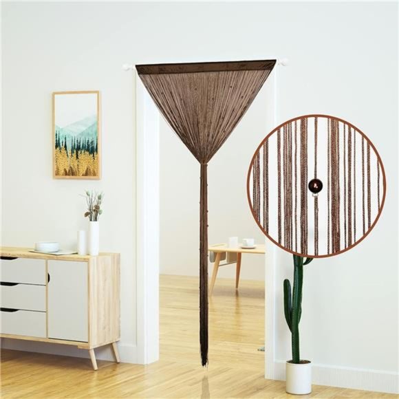 Beaded Curtain Door String Curtains for Doorway Tassels Beads Hanging Fringe - Picture 3 of 6